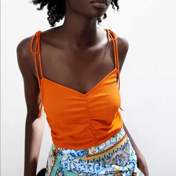 Zara Ruched Bodysuit with Straps - Picture 1 of 4